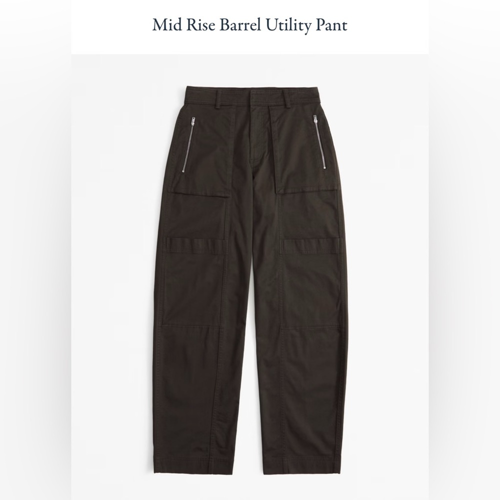 Abercrombie & Fitch Mid Rise Barrel Utility Pant